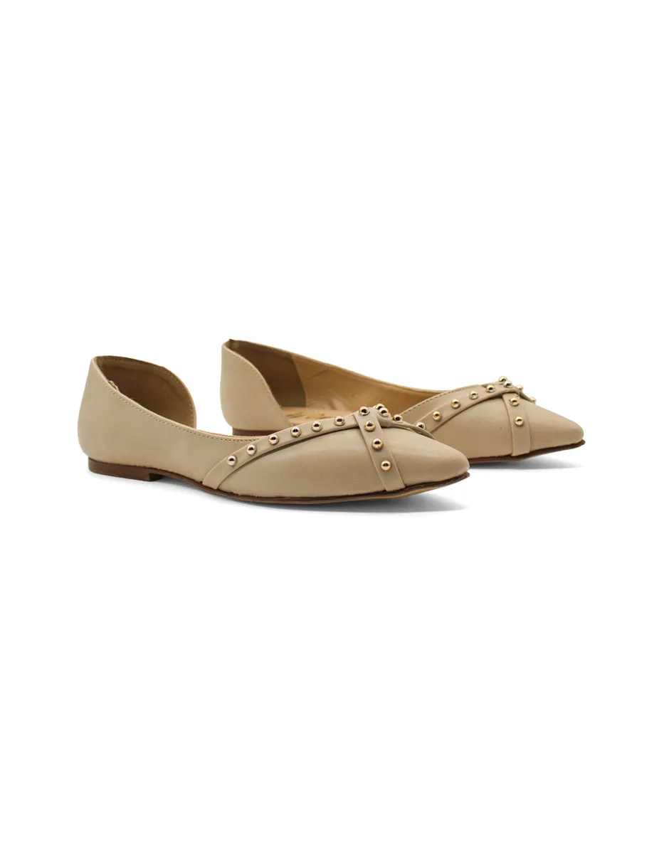 Flats puntales Color Beige  Para Mujer De LADY ONE